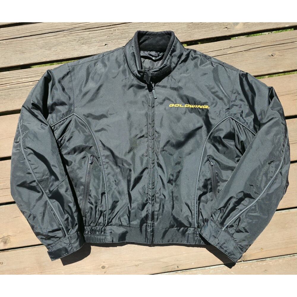 Honda Goldwing Riders Collection Jacket Quilt Lined Mens XL Black Biker Riding